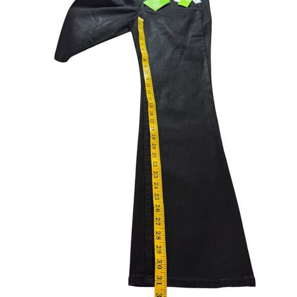 Sam Edelman Penny Bootcut Black Coated Jeans Size 29 NWT High Rise Stretch Denim - Picture 5 of 8